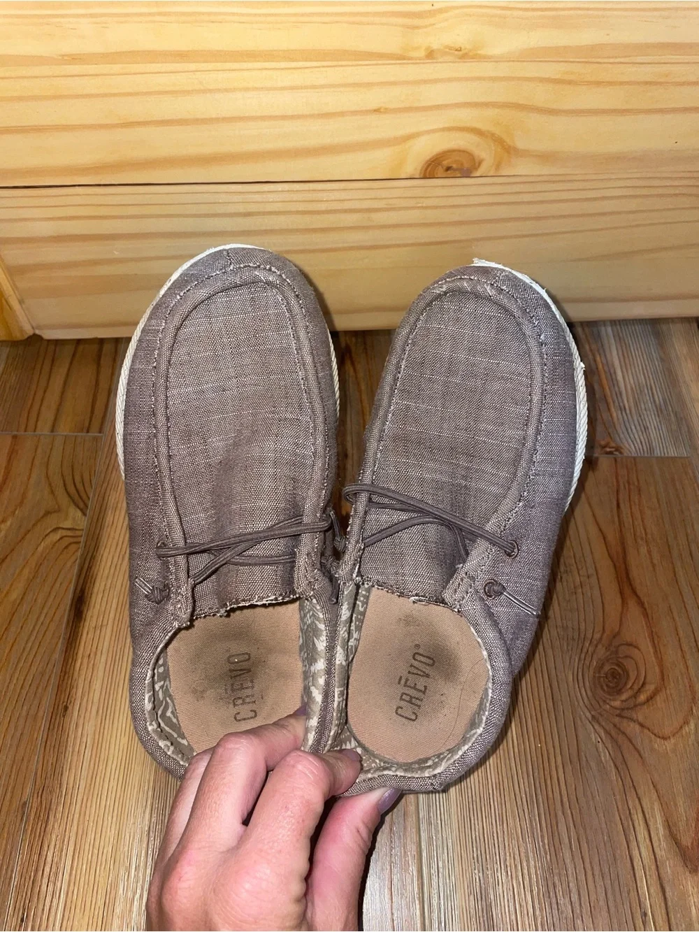 Crevo Brown Kids Moccasin Slip-On Shoes